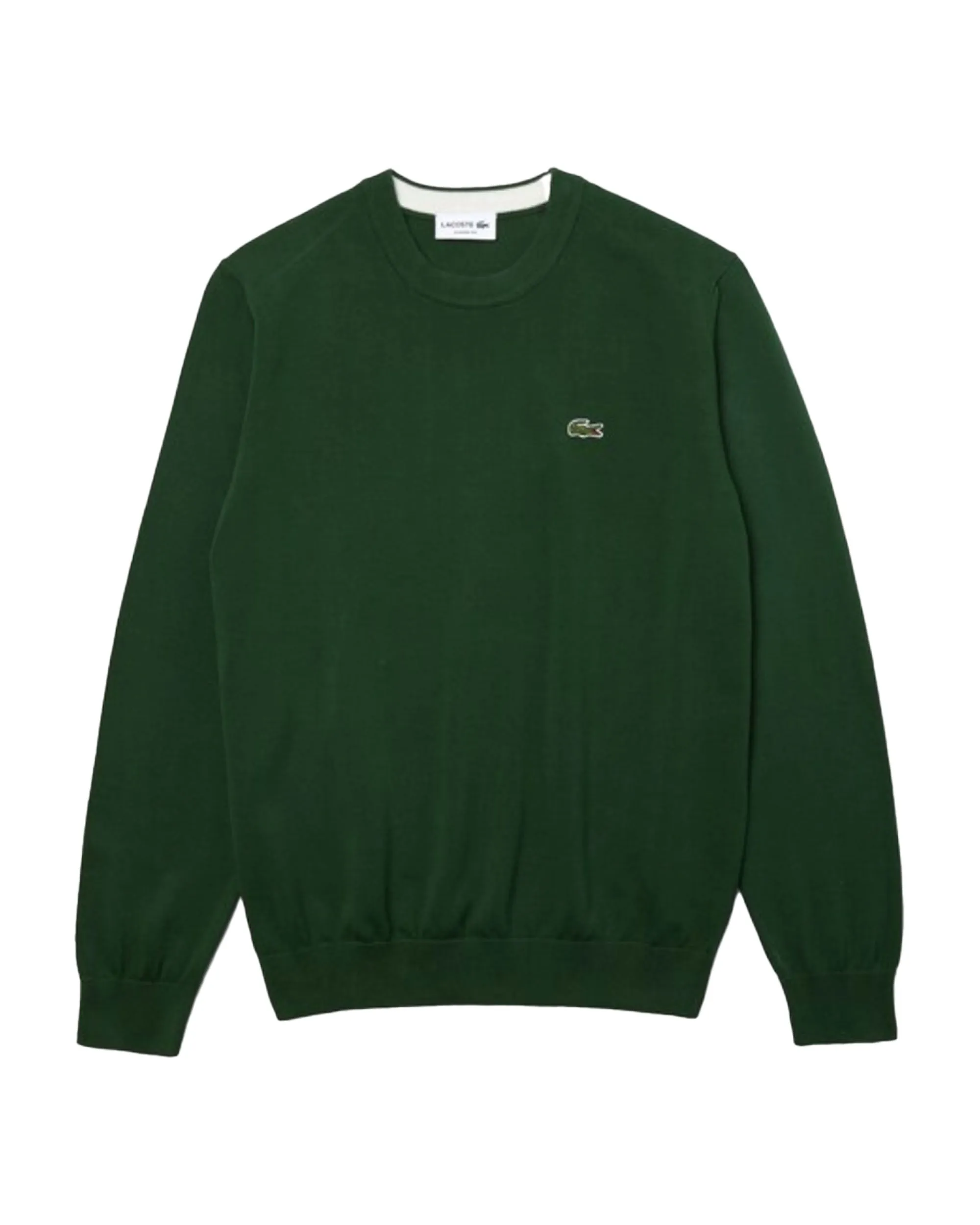 Maglione Uomo Lacoste Classic Logo Verde