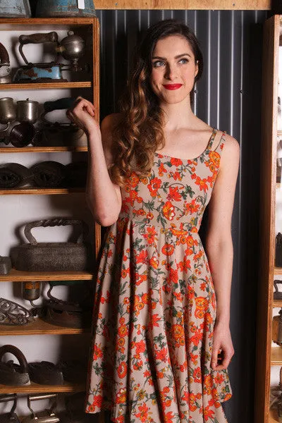 Majorie Mustard Floral Dress