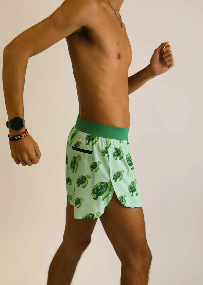 Men's Sea Turtles 4" Half Split Shorts