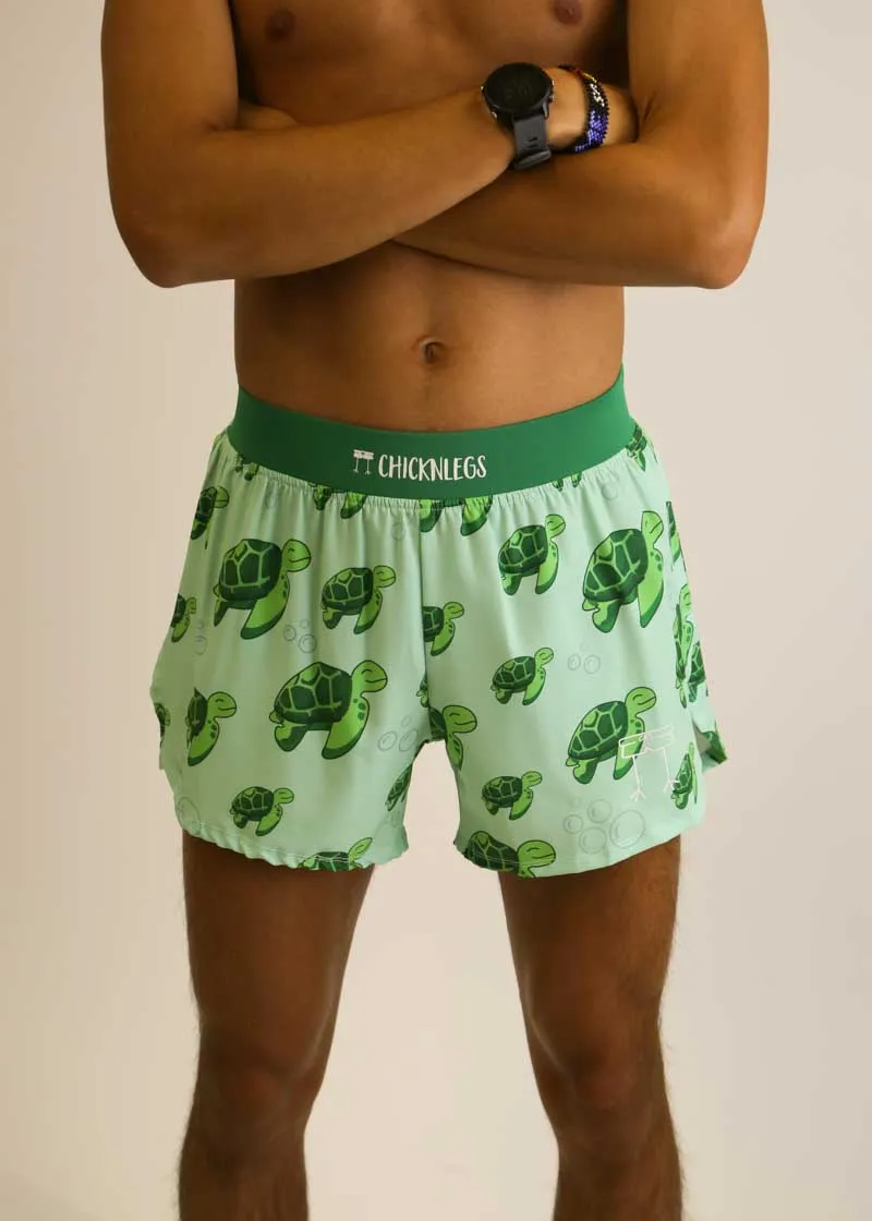 Men's Sea Turtles 4" Half Split Shorts