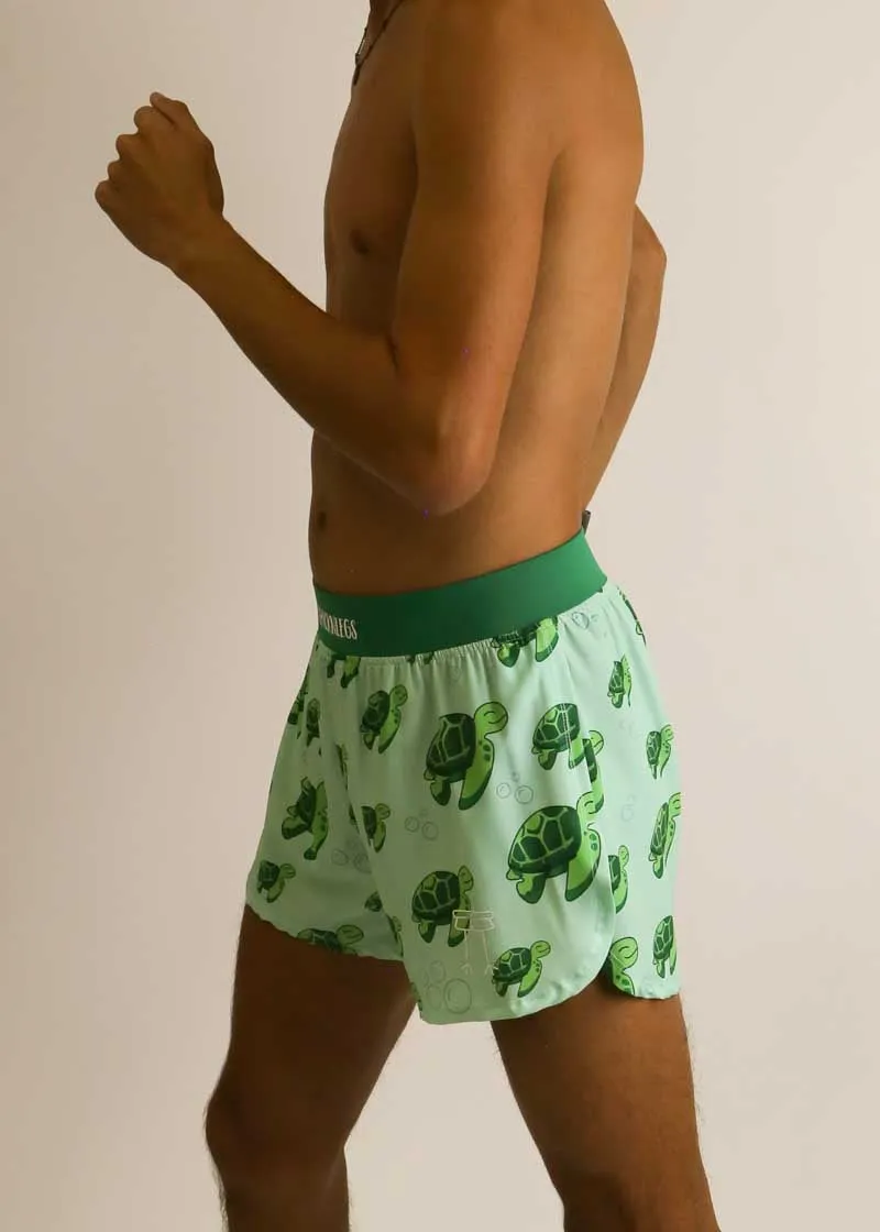 Men's Sea Turtles 4" Half Split Shorts