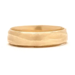 Men's Stream Band in 14kt Gold by Rebecca Overmann