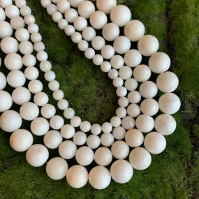 Natural White Jade Rounds