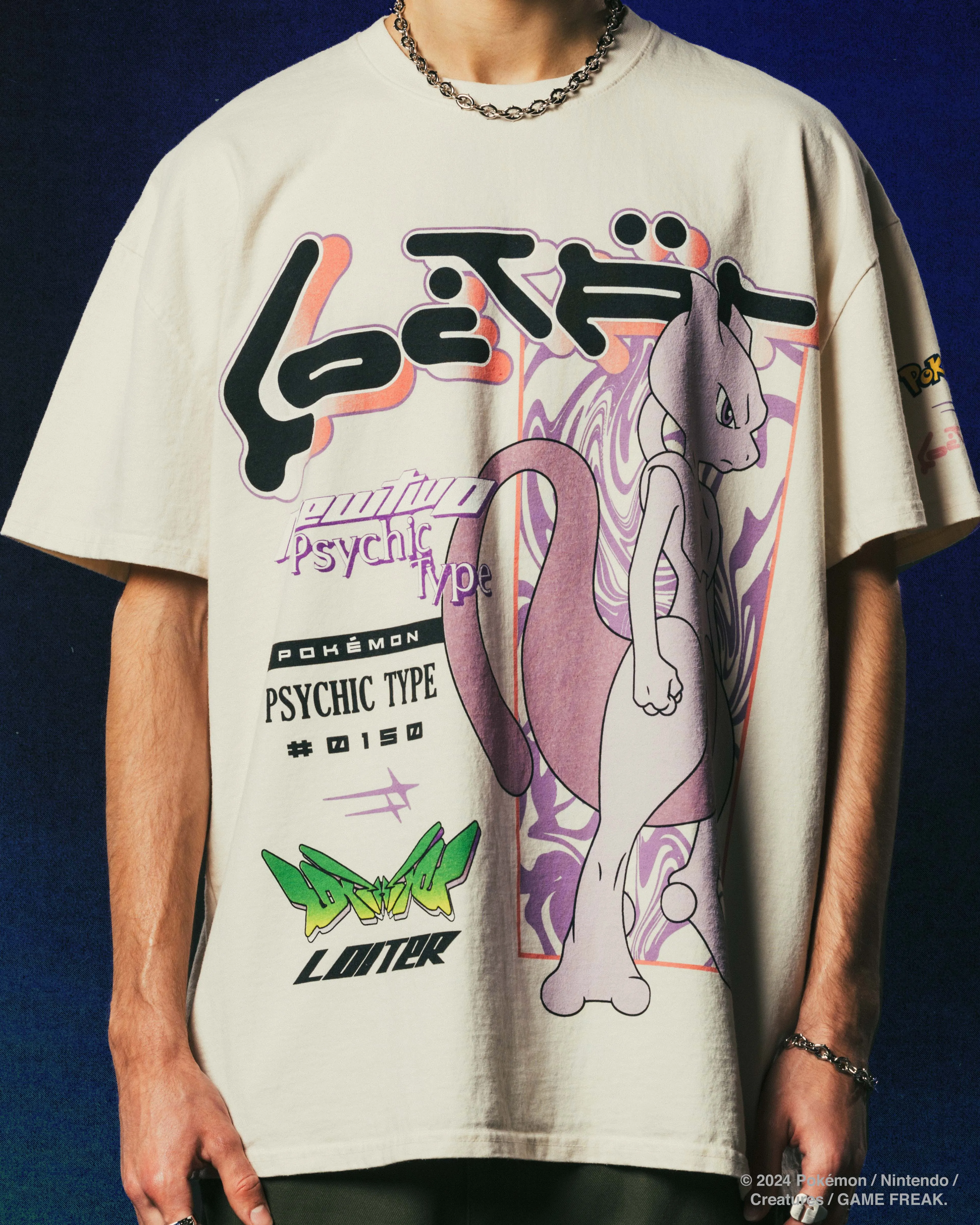 Pokémon By Loiter Mewtwo Heavyweight T-Shirt Off White