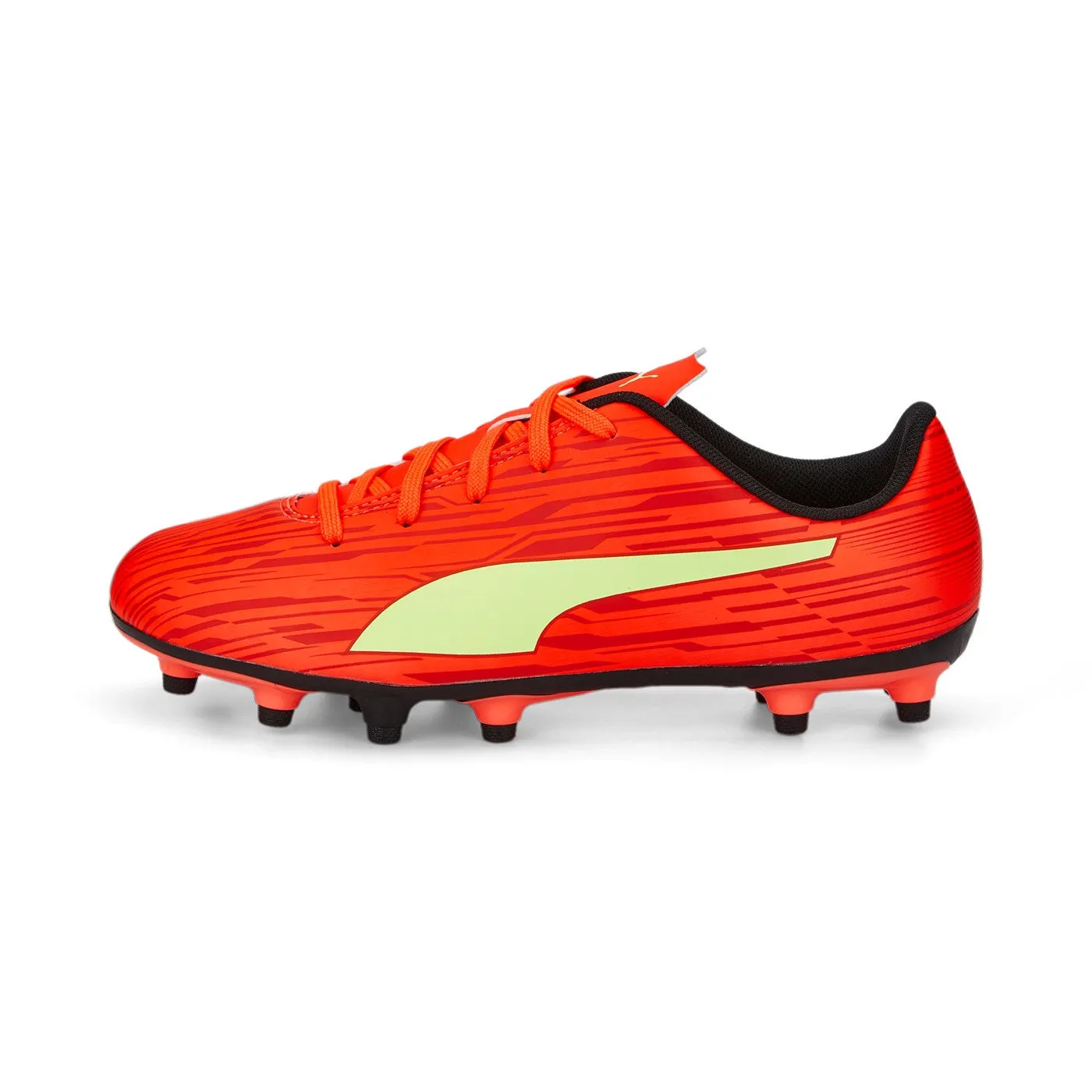 Puma Rapido III FG-AG Jr football boot for boys 106576 07 red-fresh-yellow-chili pepper