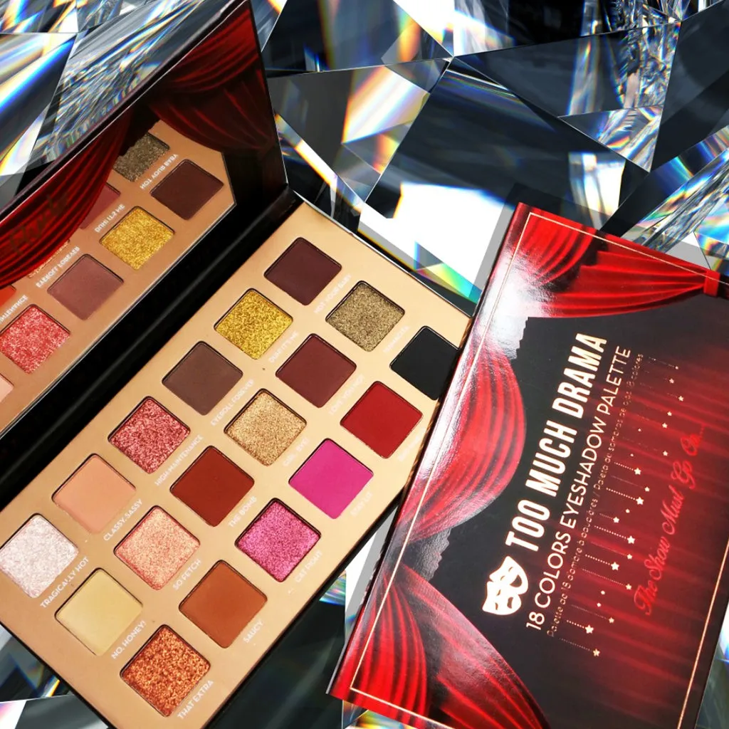 RUDE Too Much Drama Paleta de Sombras 18 Tonos