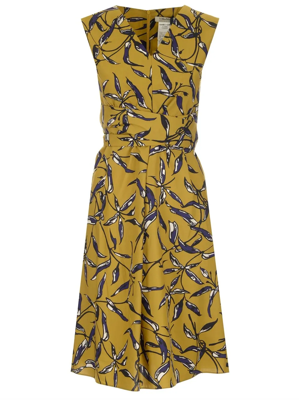 'S Max Mara Floral Print V-Neck Dress