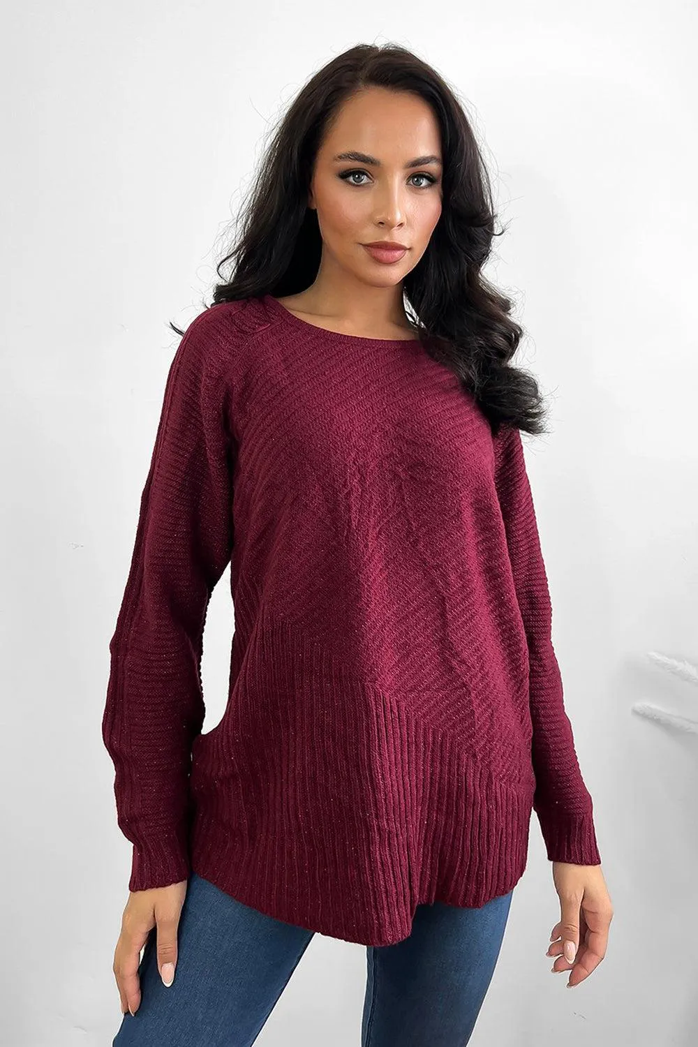 Slouchy Fit Classic Knit Pullover