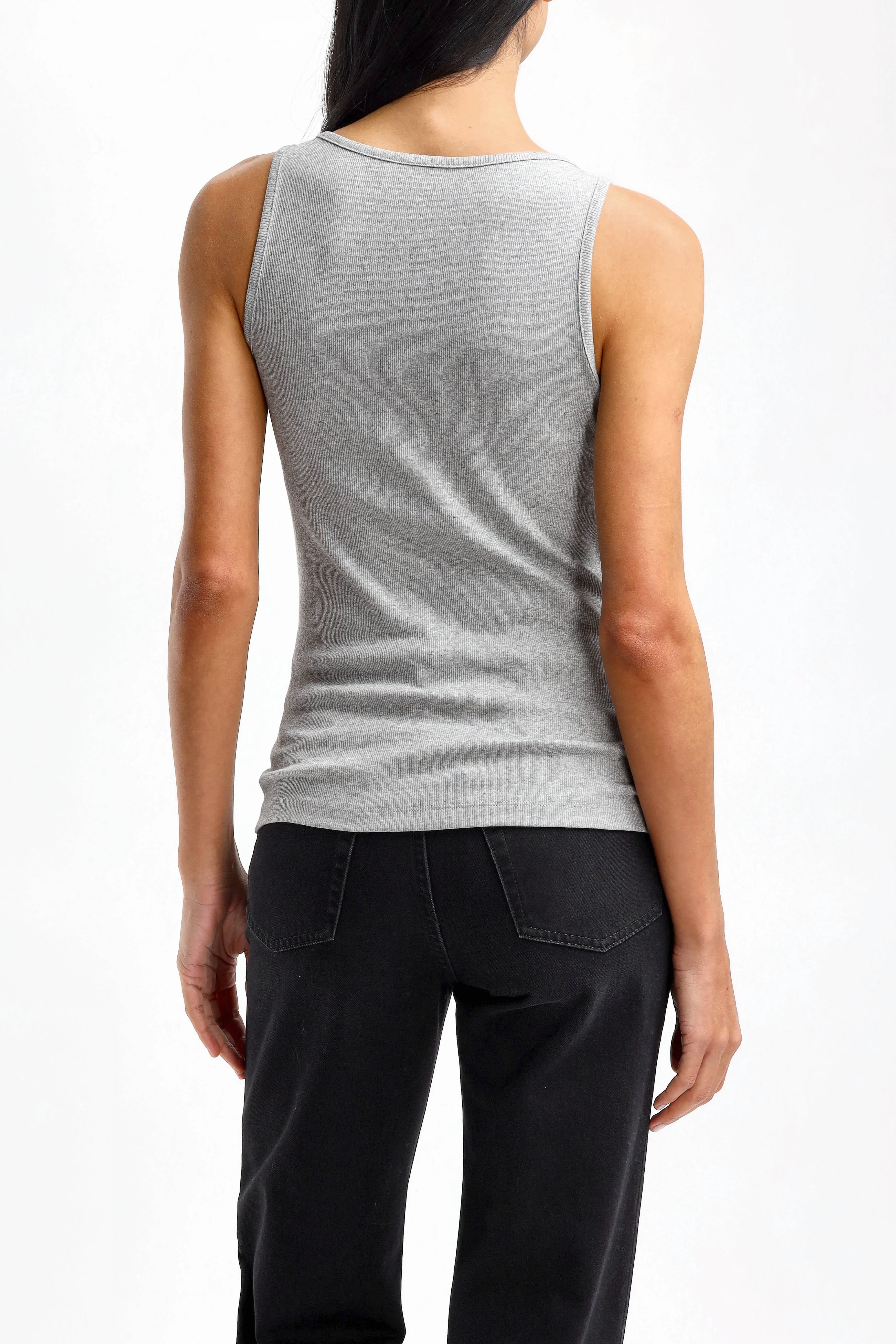 Tank Top Classic in Grey Melange