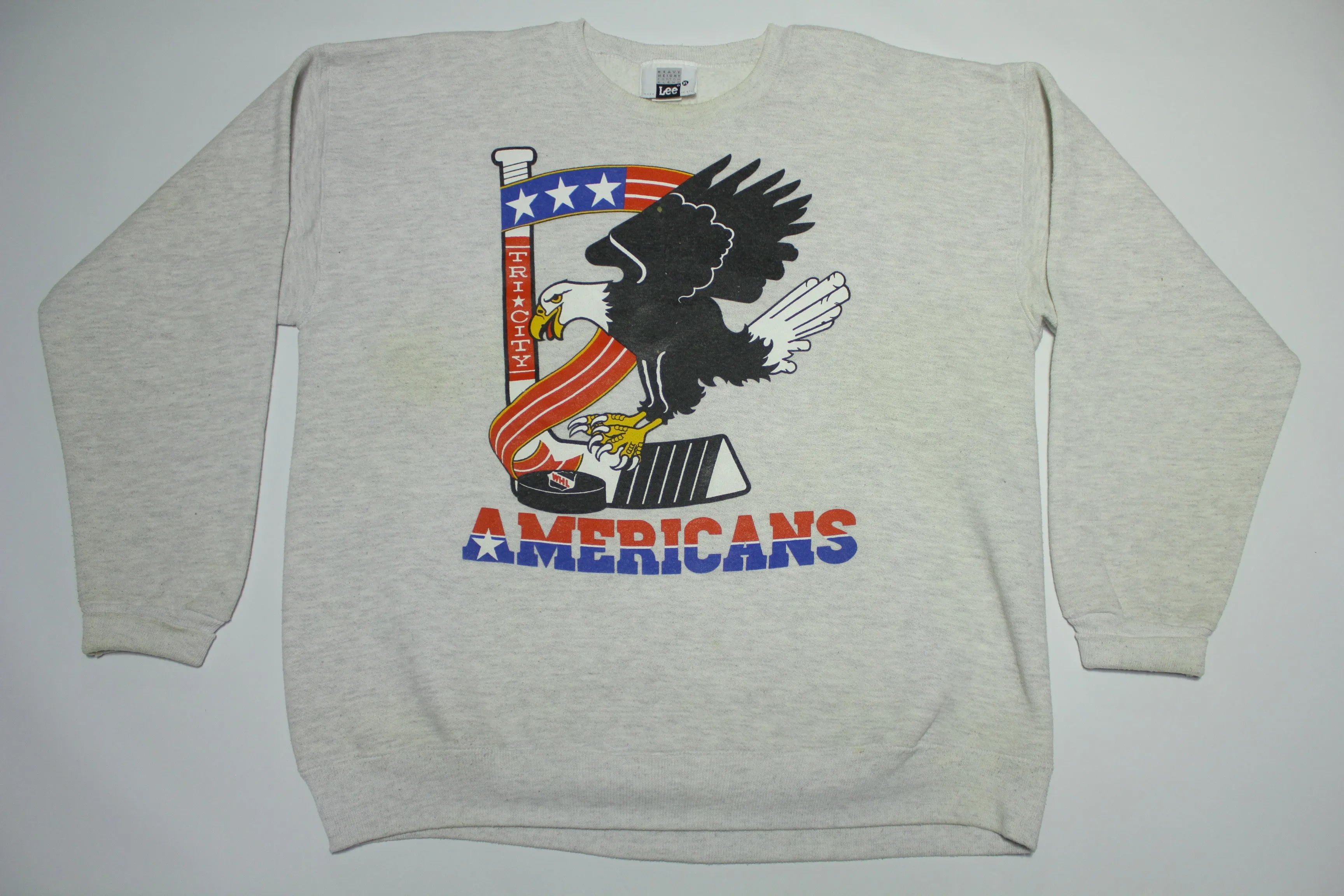 Tri-City Americans Vintage 90's WHL Hockey Eagle Crewneck Sweatshirt