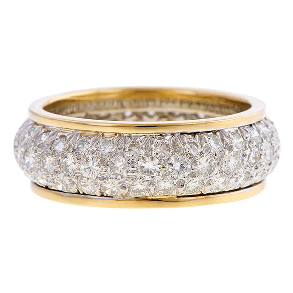 Vintage Pave Set Wedding Band, size 7 1/4