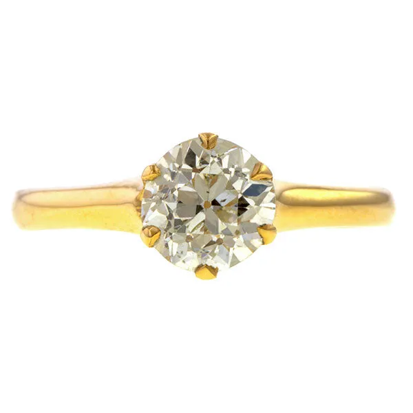 Vintage Solitaire Engagement Ring, Circular Brilliant 1.13ct.