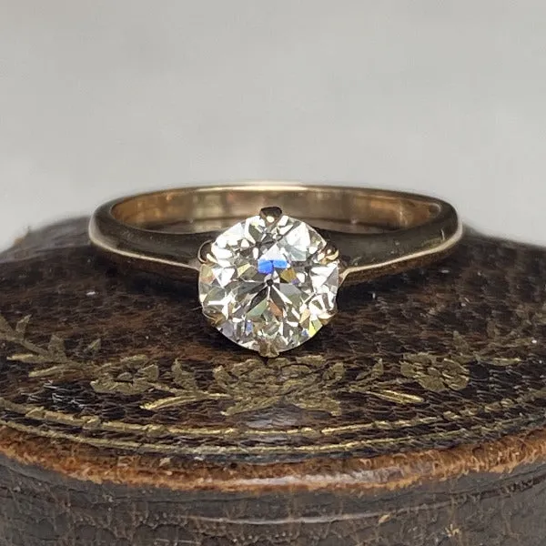 Vintage Solitaire Engagement Ring, Circular Brilliant 1.13ct.